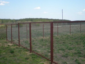 Забор из сетки рабицы в натяг секционный 12 метров фото в Красково